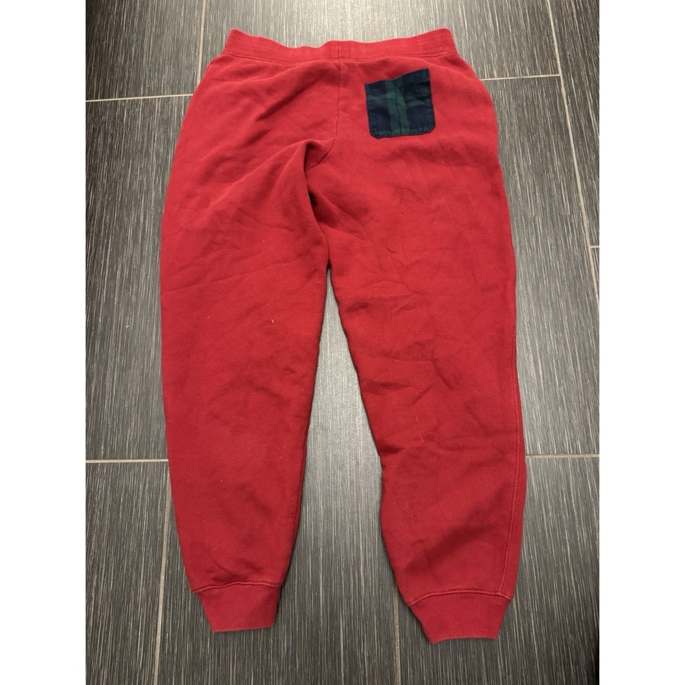 Polo Ralph Lauren Joggers Boys XL 18-20 Red Fleece Sweatpants Holiday Pocket